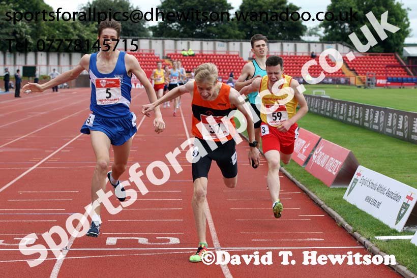 Inter boys 1500 metres, English Schools Track and Field. Photo: David T. Hewitson/Sports for All Pics